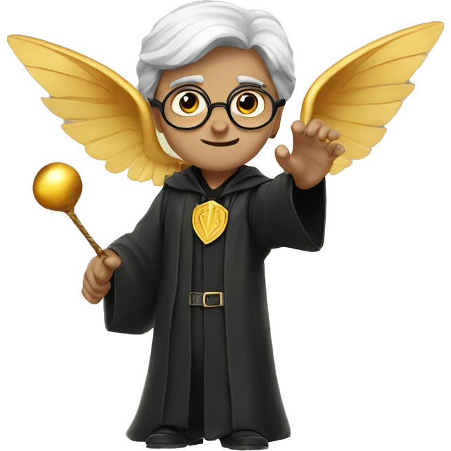 Harry Potter catching the golden snitch emoji