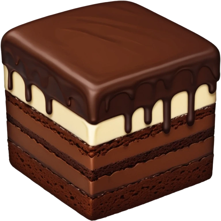 realistic chocolate cake piece emoji