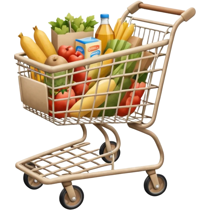 Beige shopping cart  emoji