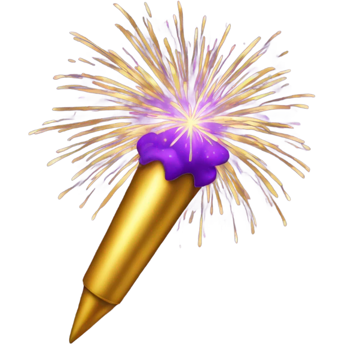 Gold and purple firework  emoji