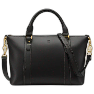 black genuine leather bag emoji