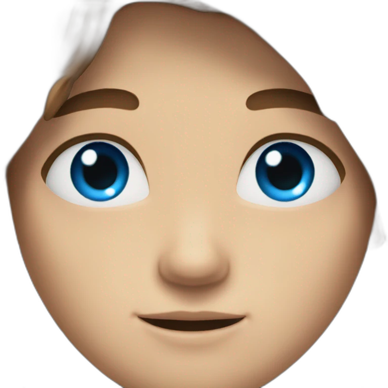 boy with brown long hair with blue eyes emoji