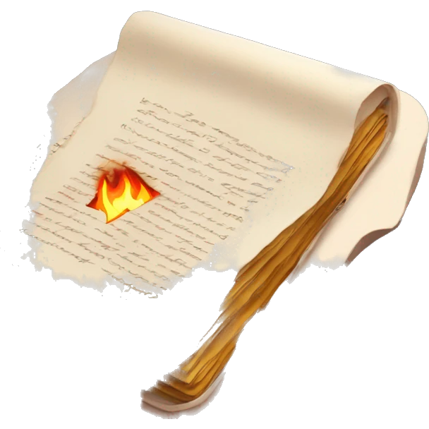 a burnt letter but it’s in a pretty case emoji