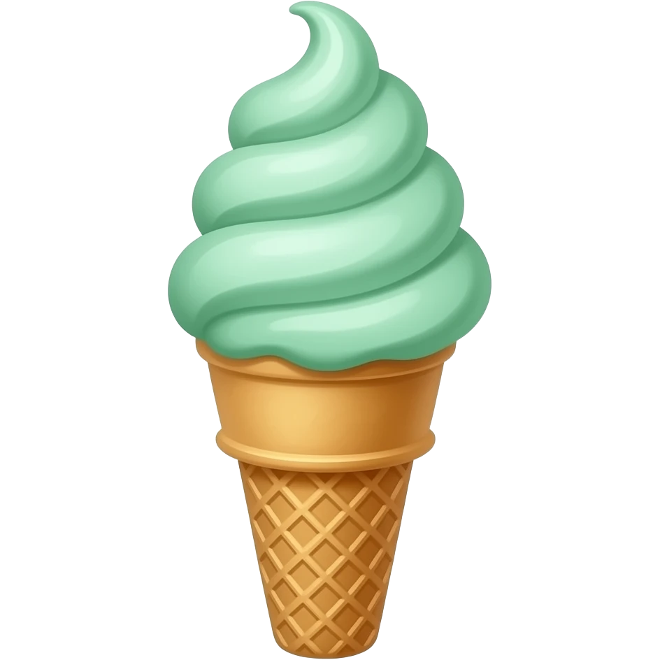 mint ice cream cone emoji