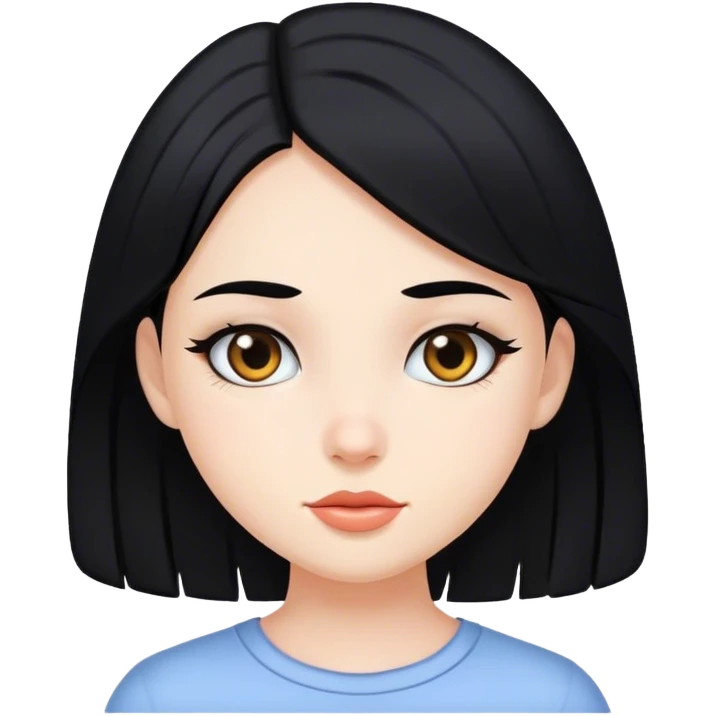 Grils güeritas cabello negro  emoji