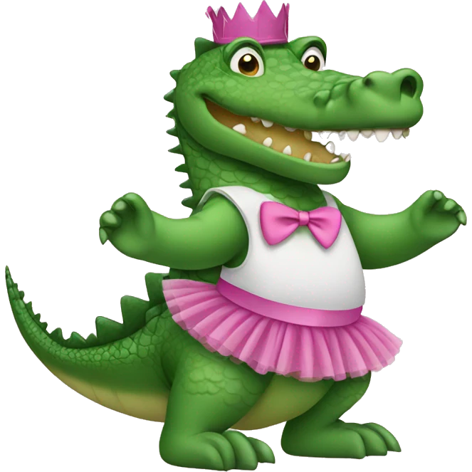 crocodile with a tutu emoji