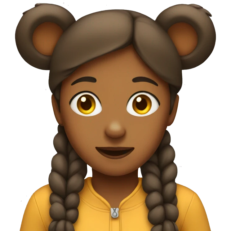 A girl wearing bear costume  emoji