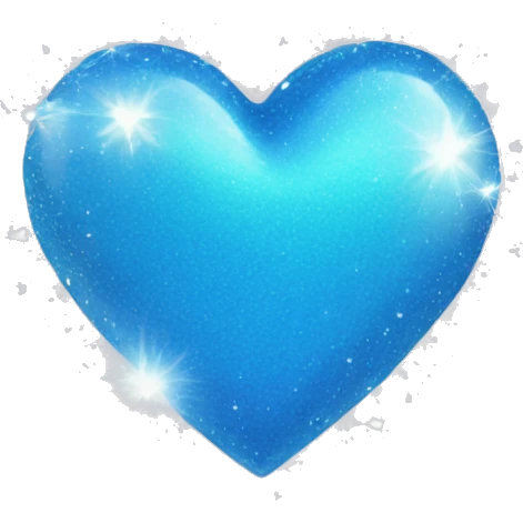 Blue heart with sparkles  emoji