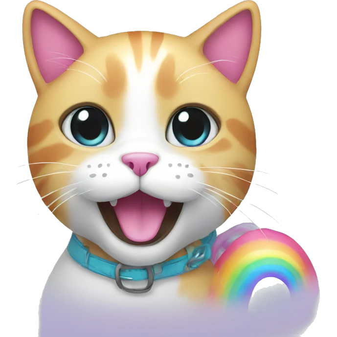 Rainbow cat emoji