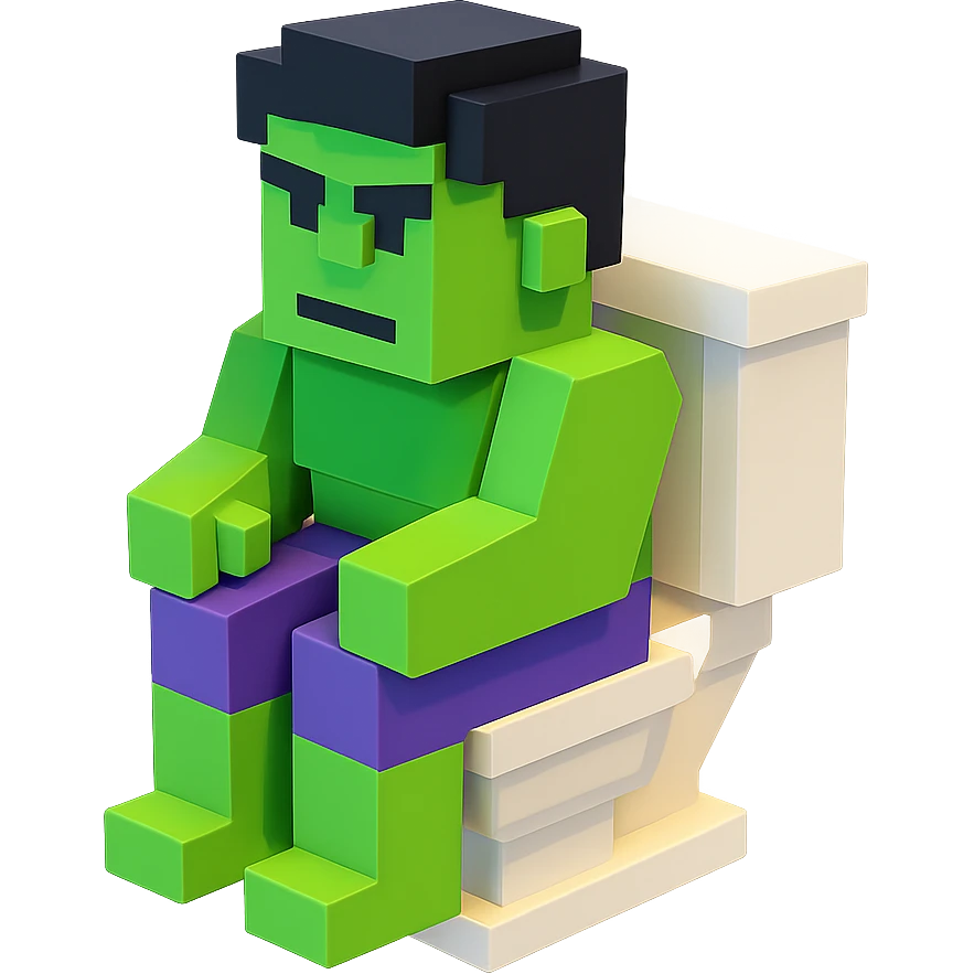 Hulk in Toilet  emoji