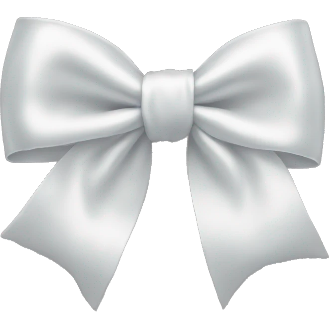white satin bow emoji