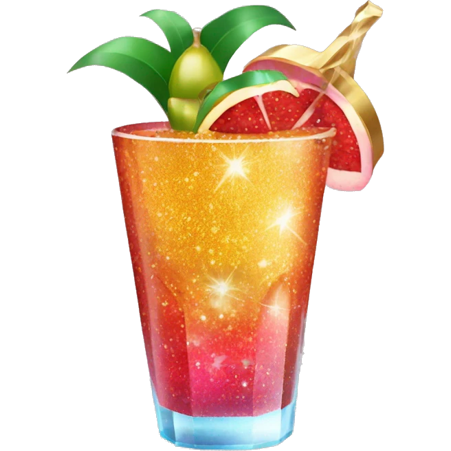 glittery fruit cocktail emoji