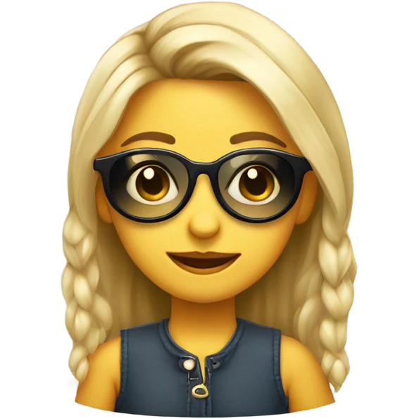 niña con gafas de sol con los pulgares hacia arriba emoji
