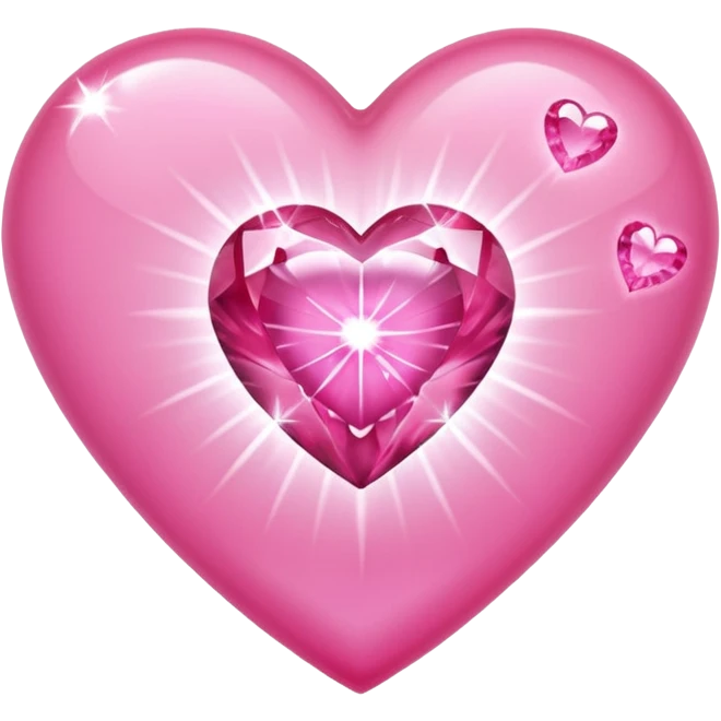 heart with sakura and a sparkling pink gem emoji