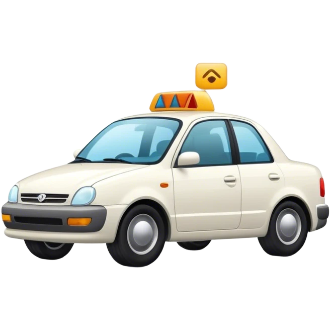 A car driving a car emoji