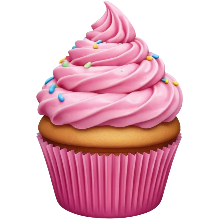Cupcake with pink icing emoji