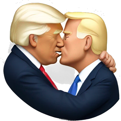 President trump kissing Joe Biden  emoji