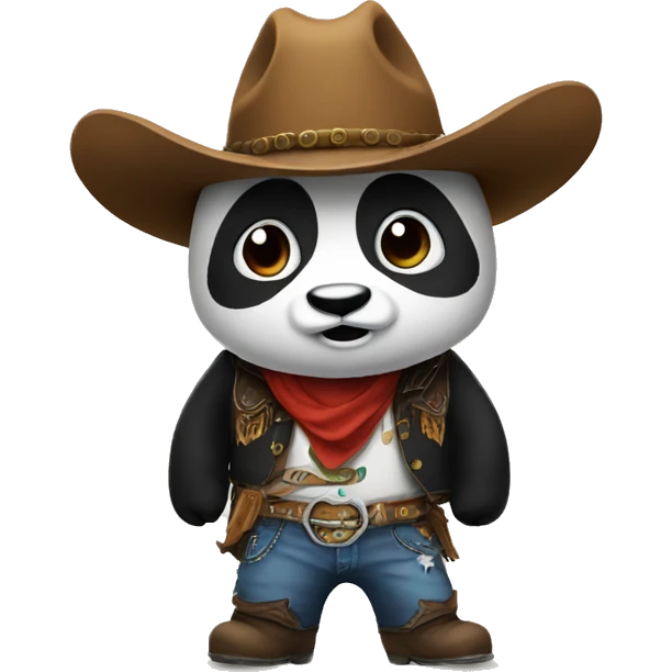Cowboy panda emoji