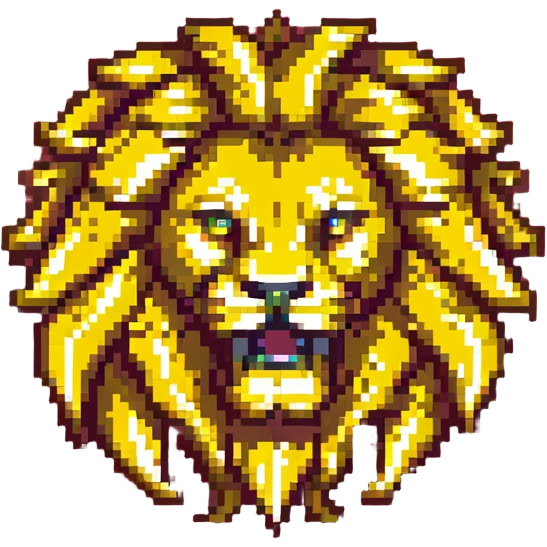 Golden lion sigil with red background, House Augustus emoji