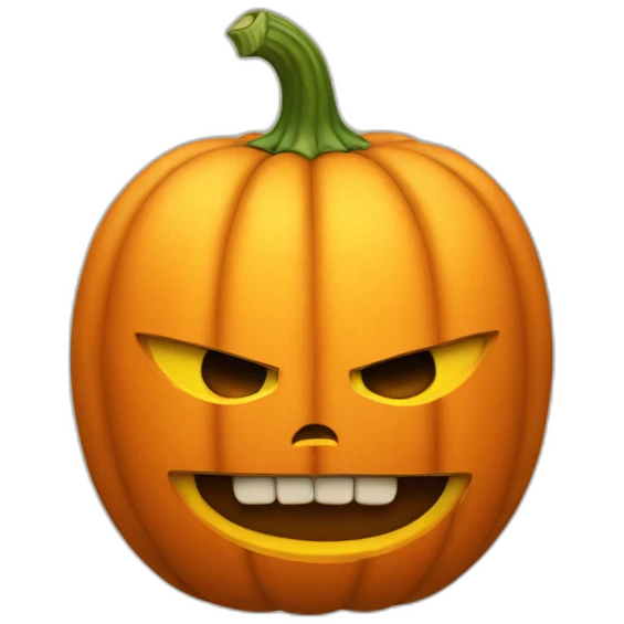 A pumpkin in human shape with muscles emoji
