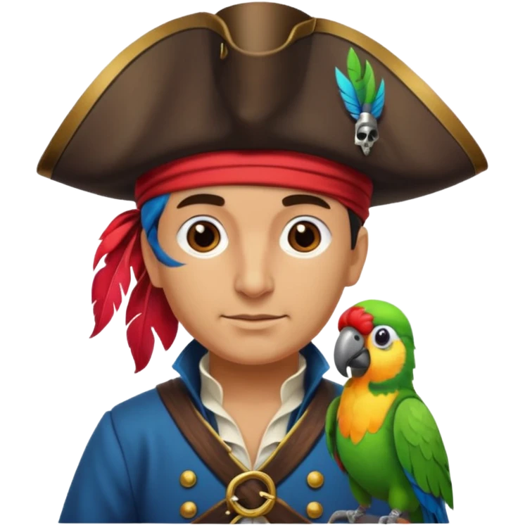 pirate and parrot emoji