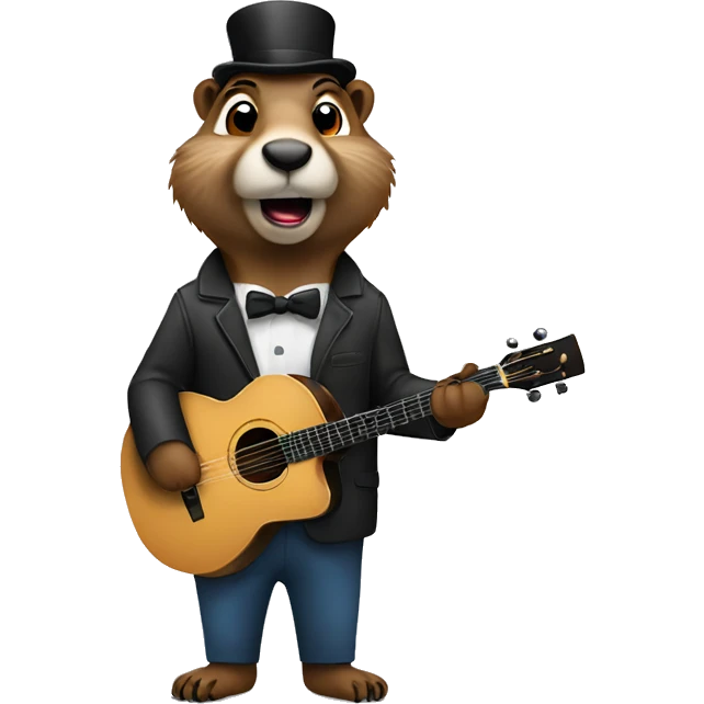 Musician Groundhog  emoji