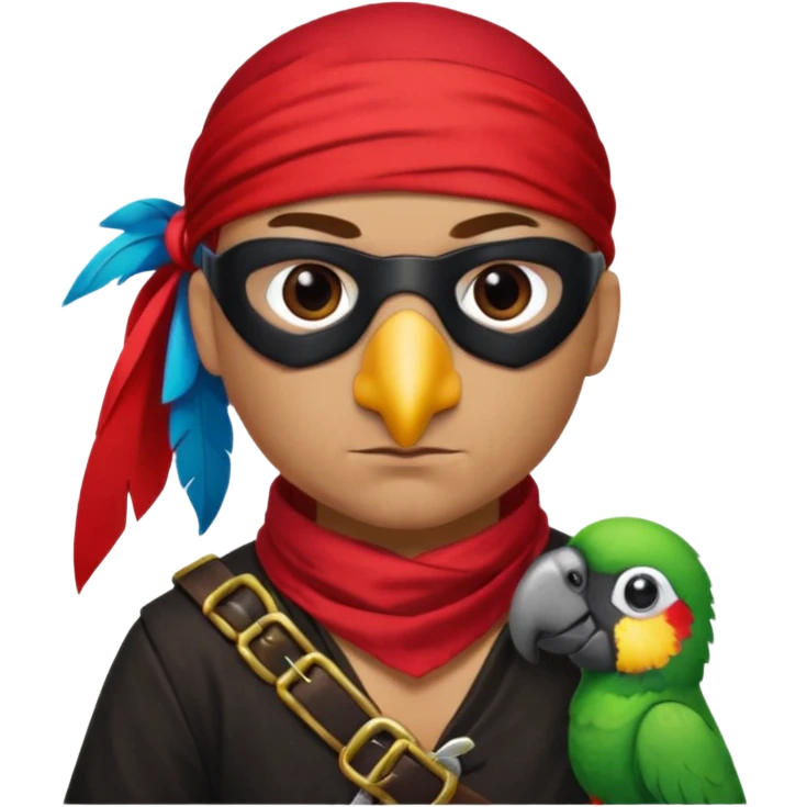 pirate and parrot emoji