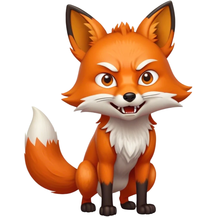 anger Fox full body  emoji