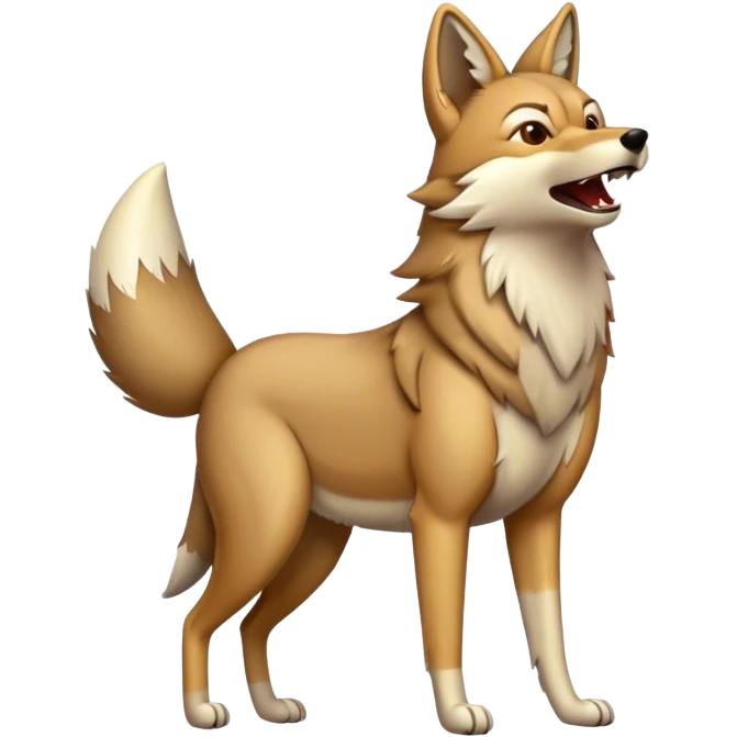 Coyote howls  emoji