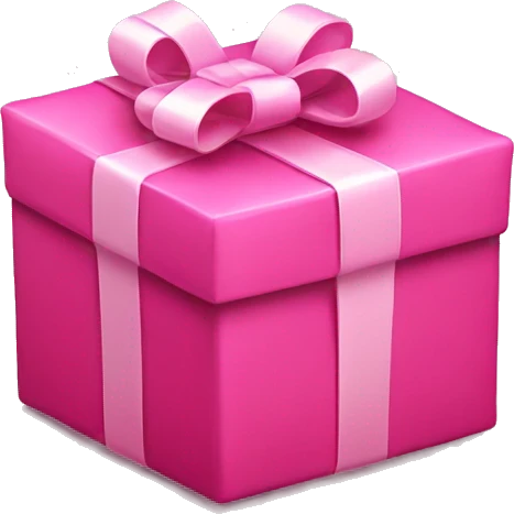 Pink present emoji