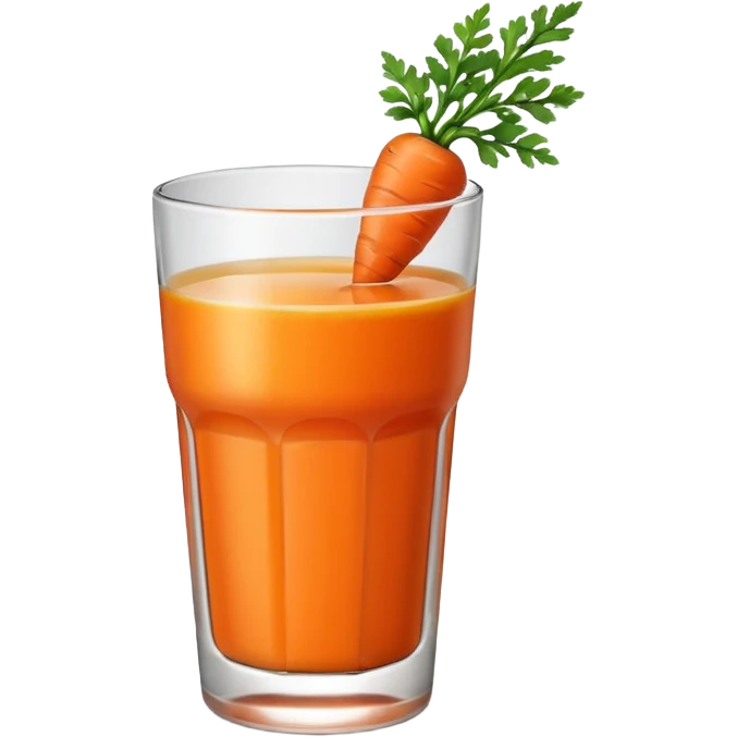 a glass of carrot juice, minimal, no carrot, no garnish, simple, clear, no background emoji