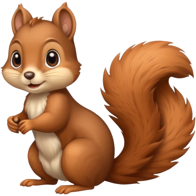 A cute little squirrel, full body.  emoji