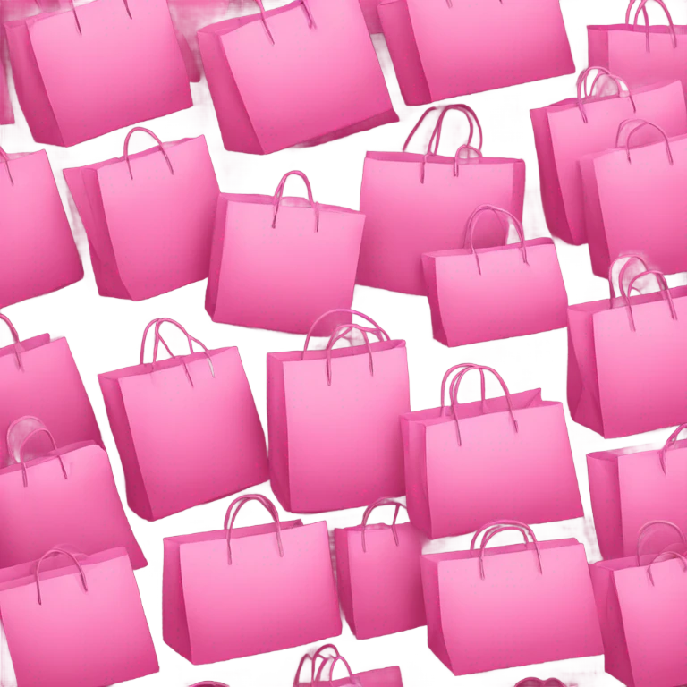 pink shopping bags emoji