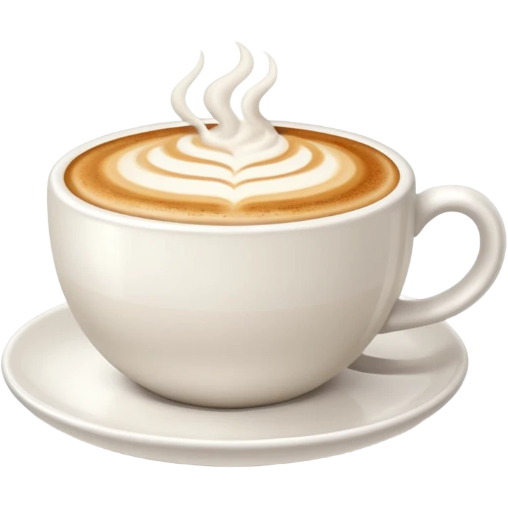 Cappuccino in giant white cup without a face on it emoji