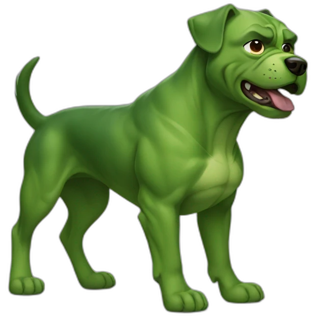 dog look like hulk emoji