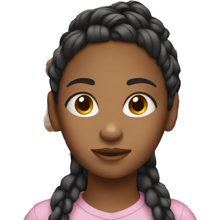 Black woman with braids  emoji