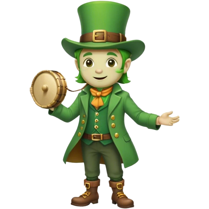 Leprechaun with tambourine  emoji