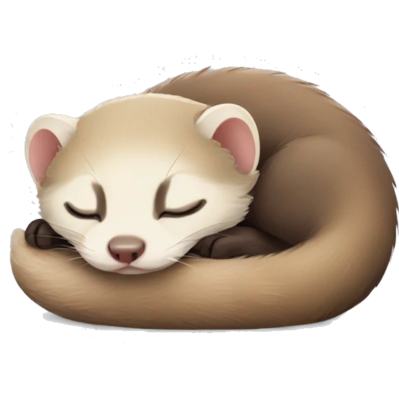 Ferret sleeping emoji