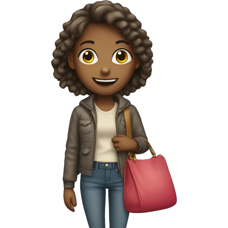 Girl with a bag  emoji