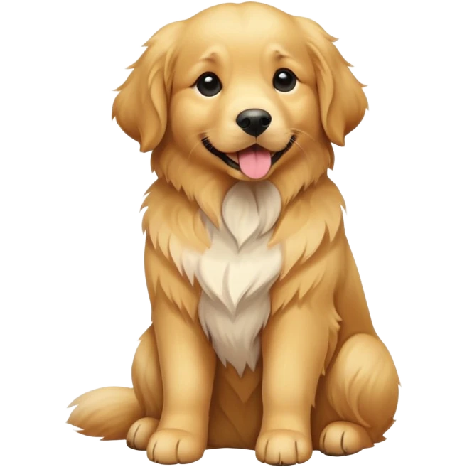 a dog sitting  emoji