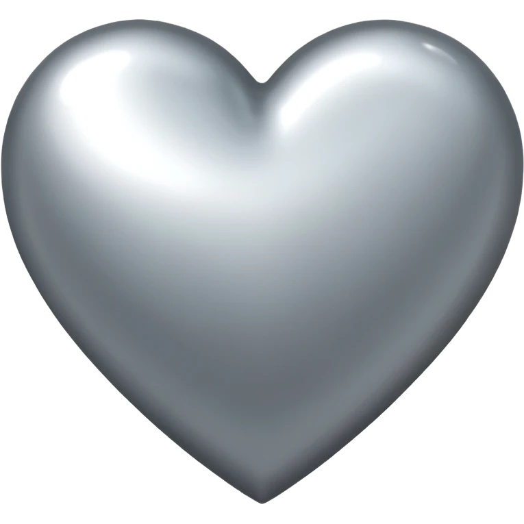 heart with a subtle metallic sheen emoji