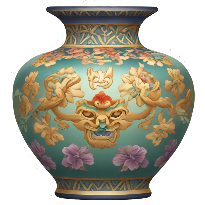 Oriental vase with many colors emoji
