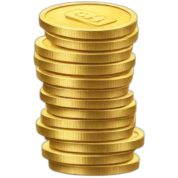 Gold coin stack emoji