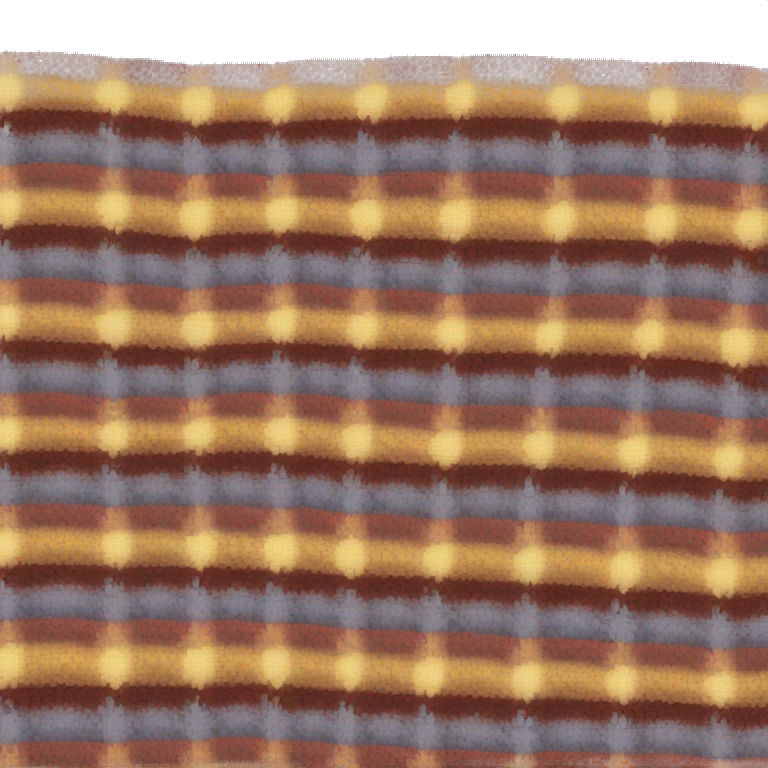 Crocheting checked blanket emoji