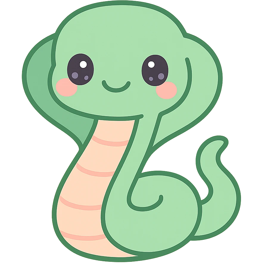 Green cobra emoji