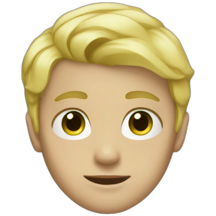 BLONDE BOY GREEN EYES SHORT HAIR emoji