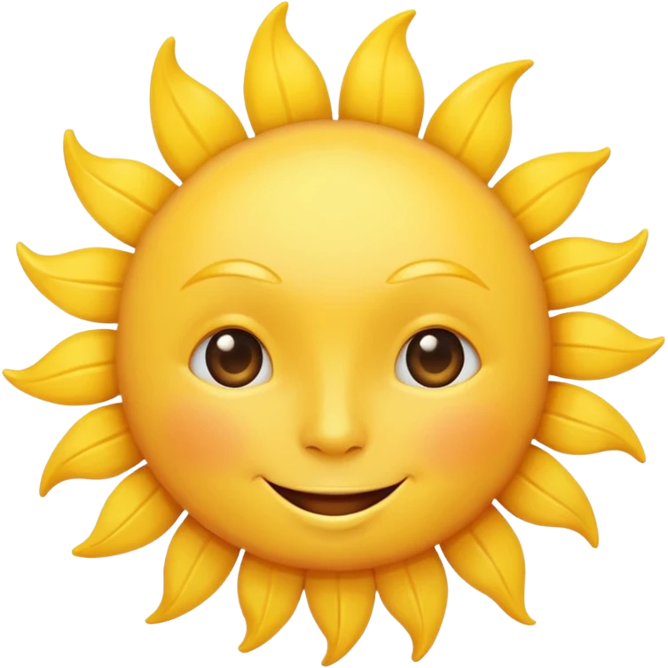 Sun with face with no eyebrows emoji