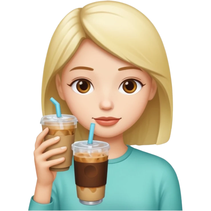 Macha and coffe iced  emoji