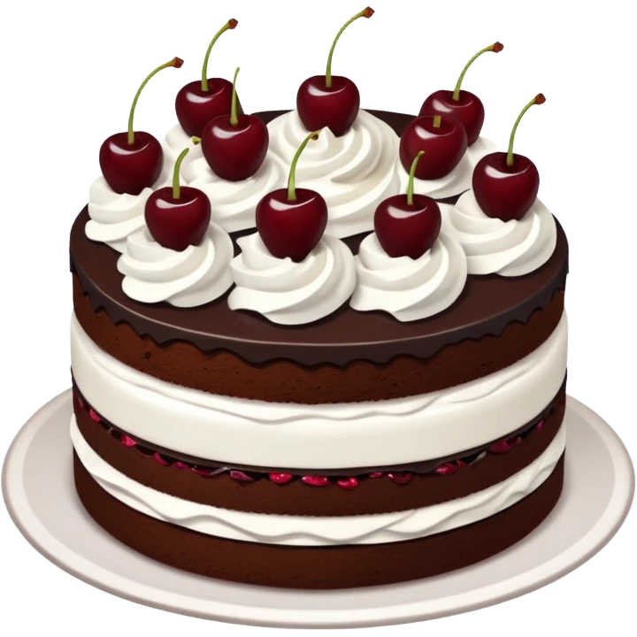 Black forest cake more darker emoji