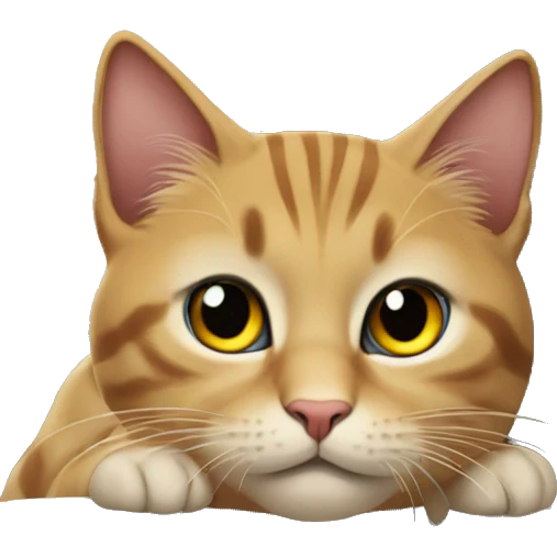 cat stranded in a rock emoji